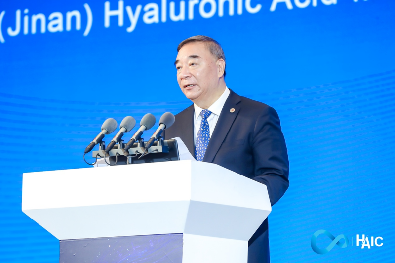 6月2日，中国上市公司协会会长宋志平出席中国(济南)透明质酸产业大会